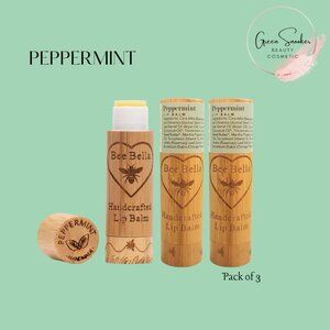 Bee Bella, Peppermint Lip Balm, Pack of 3